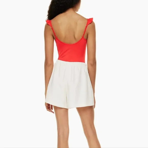 Wilfred Perrin White Square-Neck Tank Bodysuit Size S Spring Summer - Picture 3 of 6